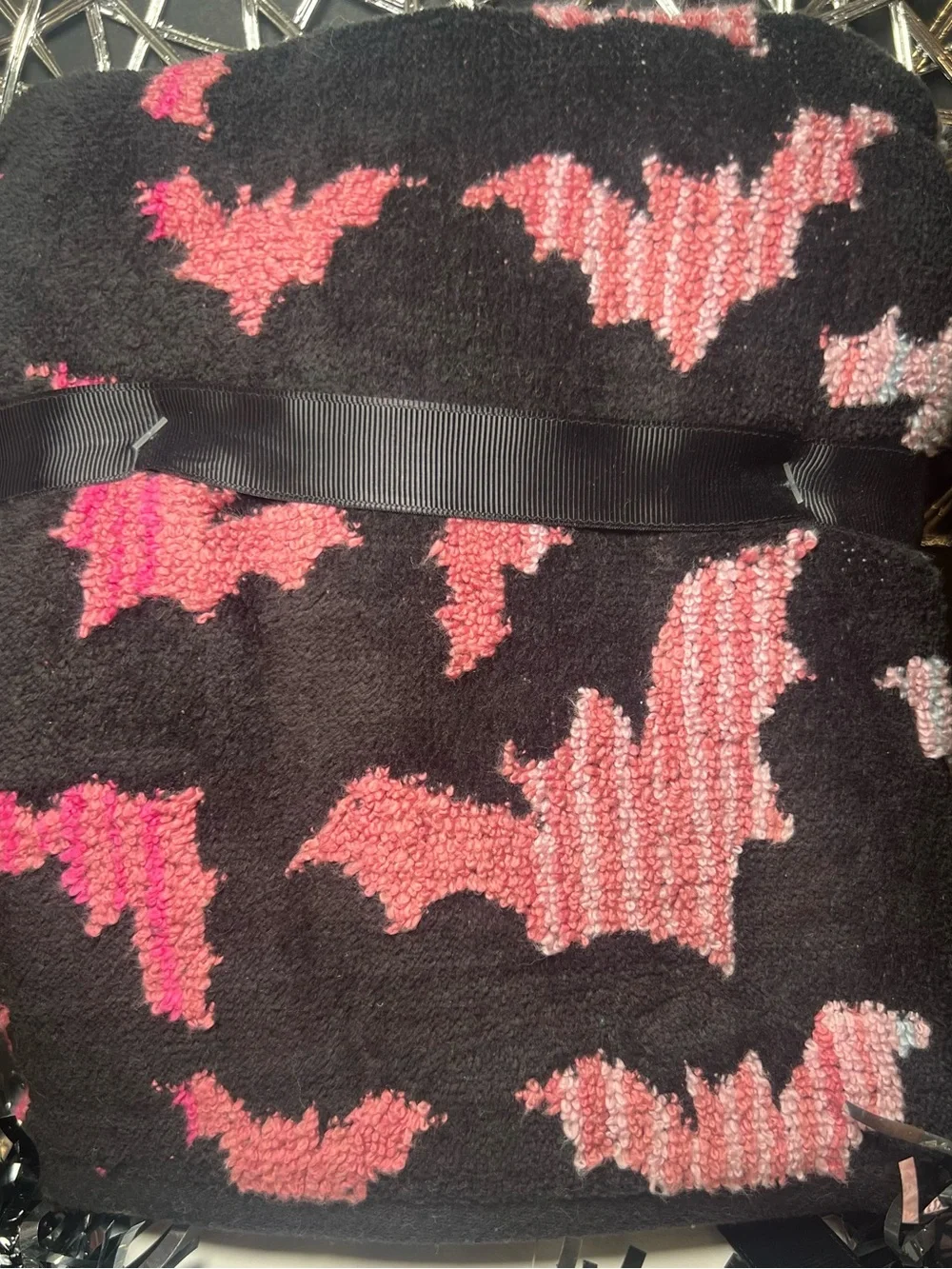 2 Halloween Pink Bats Hand Towels Betsey Johnson Bathroom